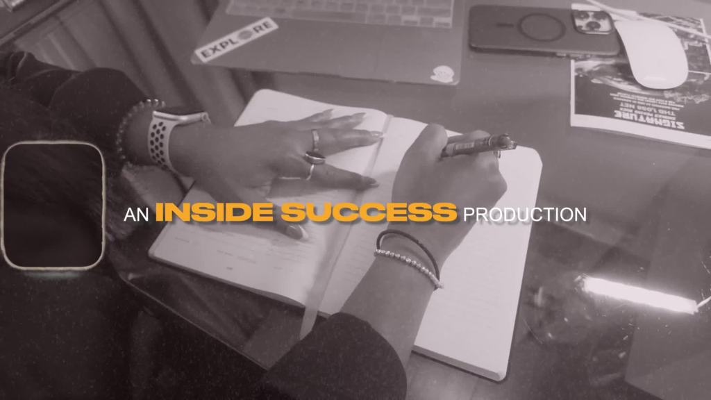 An Inside Success Production title card from Caylene Salii’s documentary trailer