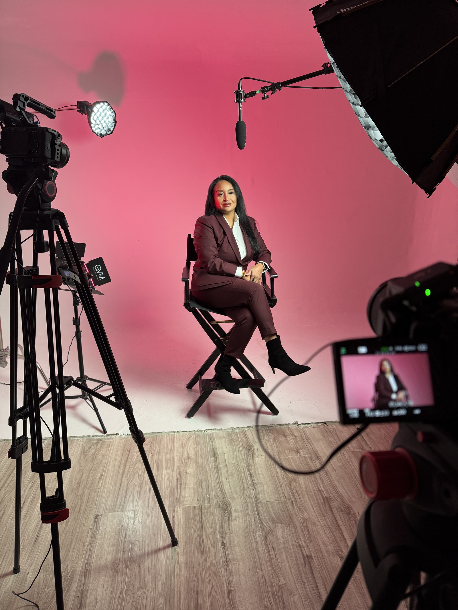 Caylene Salii on set for Women in Power TV